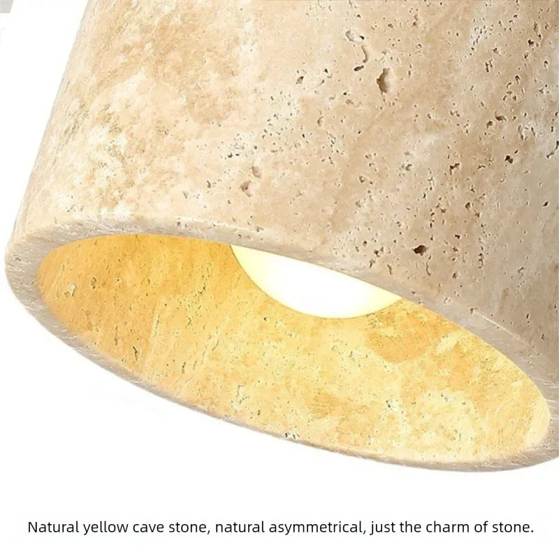 Yellow Cave Stone Wall Sconce