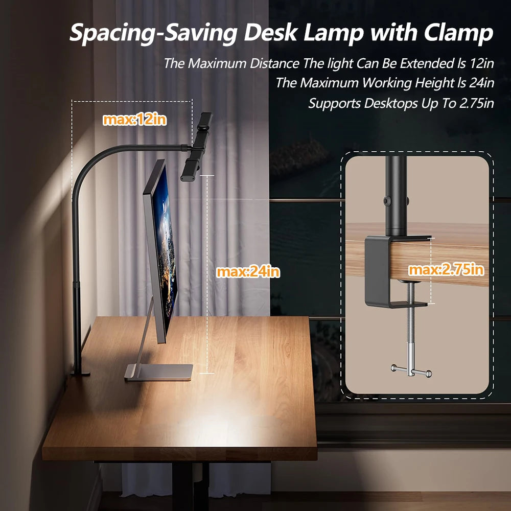 Eye-Care Metal Clip Lamp