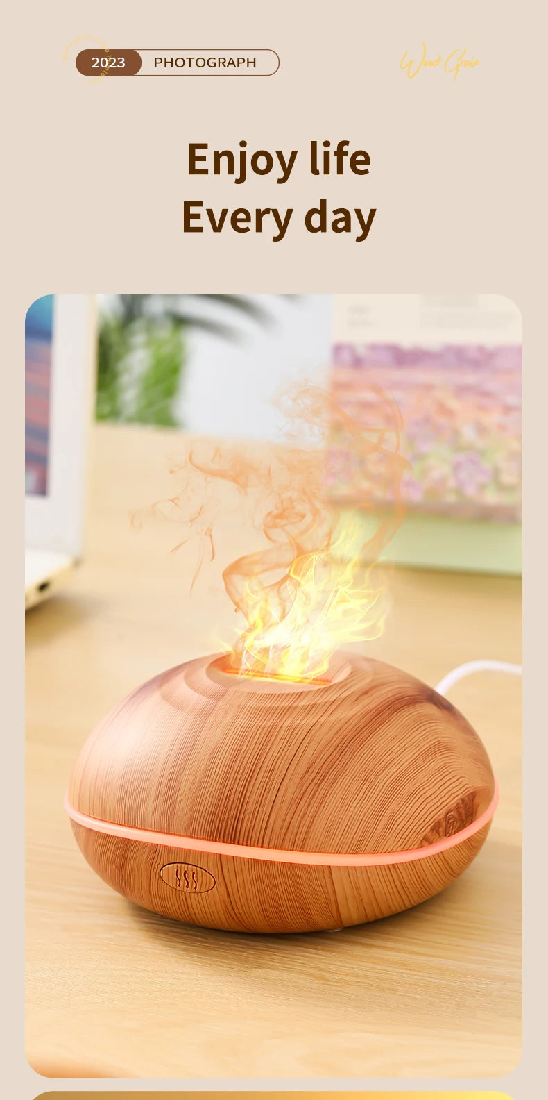 Aroma Humidifier flame Can Add Essential Oil Small AromaRelax Machine