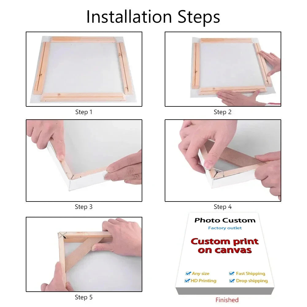 YWDECOR Custom Big Size Painting Canvas HD Print Your