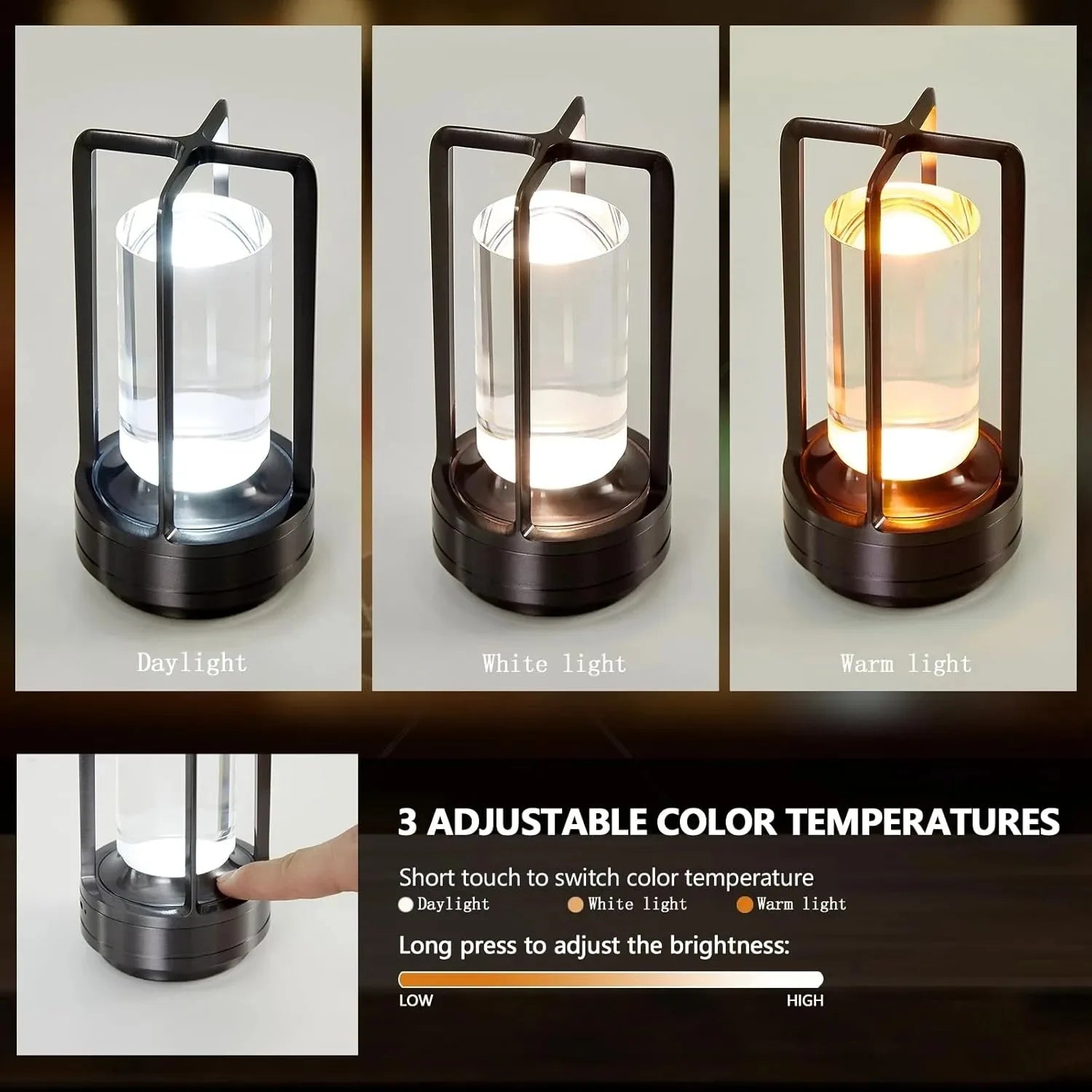 GGbingo Cordless LED Table Lamp, Rechargeable Creative Atmosphere Light