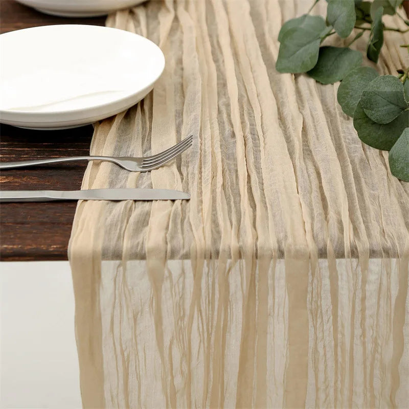 Boho Cheesecloth Table Runner