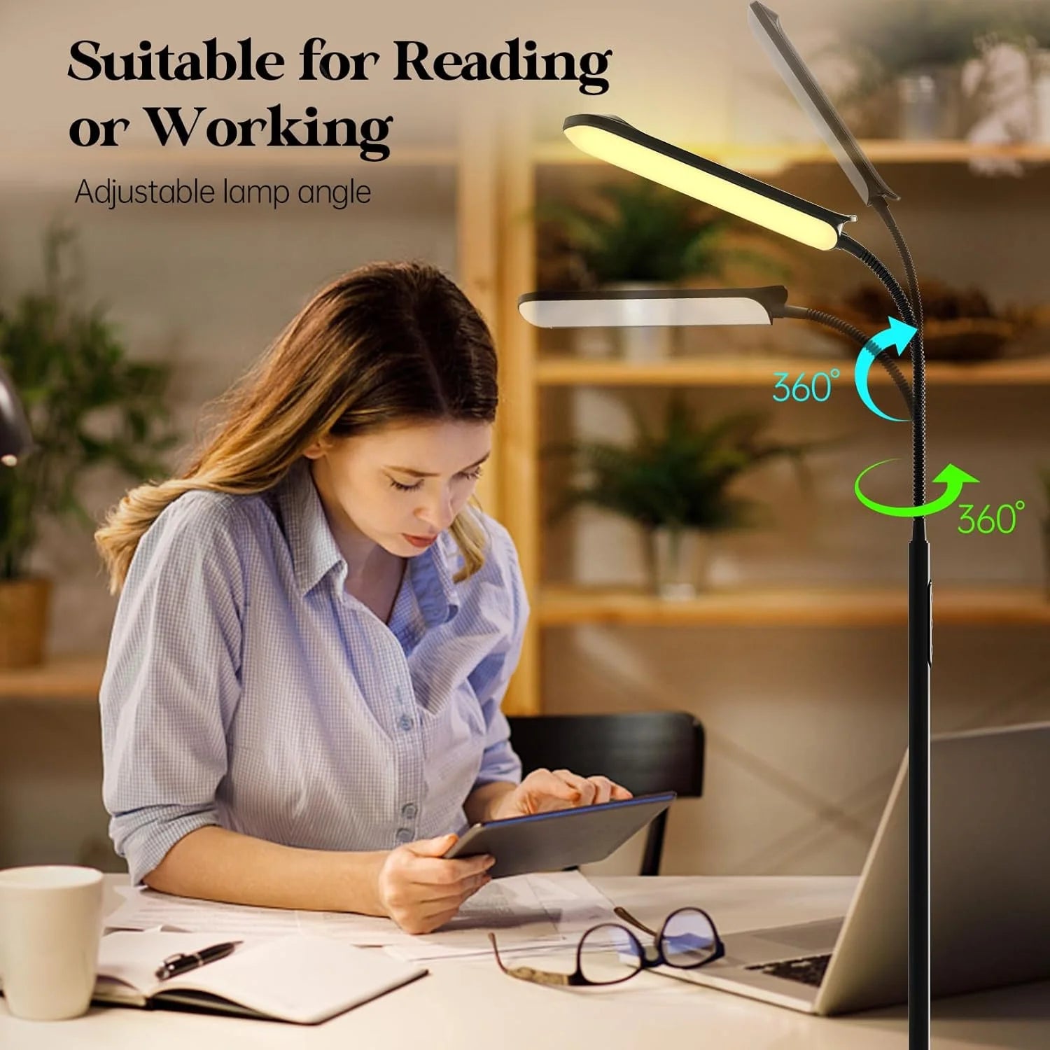 360 Degree Swivel 3-Mode Floor Lamp