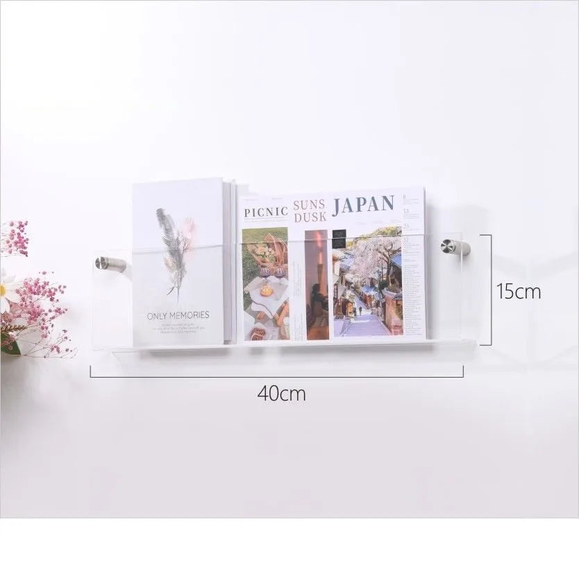 Acrylic Wall Magazine Rack