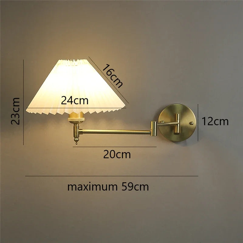 Folding Rocker Arm Wall Lamp