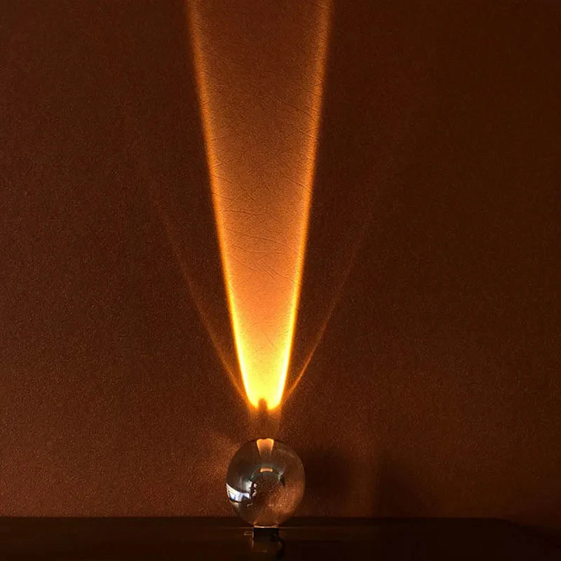Crystal Sunset Projection Table Lamp