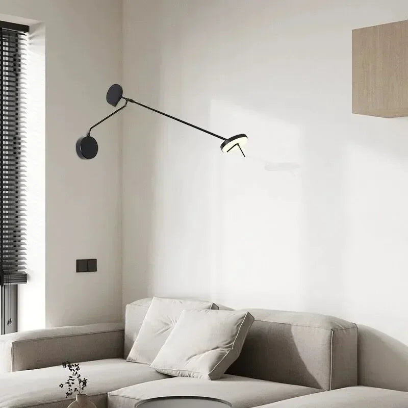Designer Creative Long Pole Flexible Wall Lamp Black Wall Lamp with