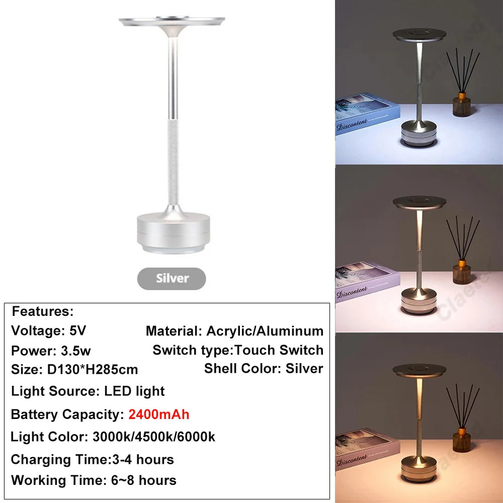 Rechargeable Wireless Touch Table Lamp