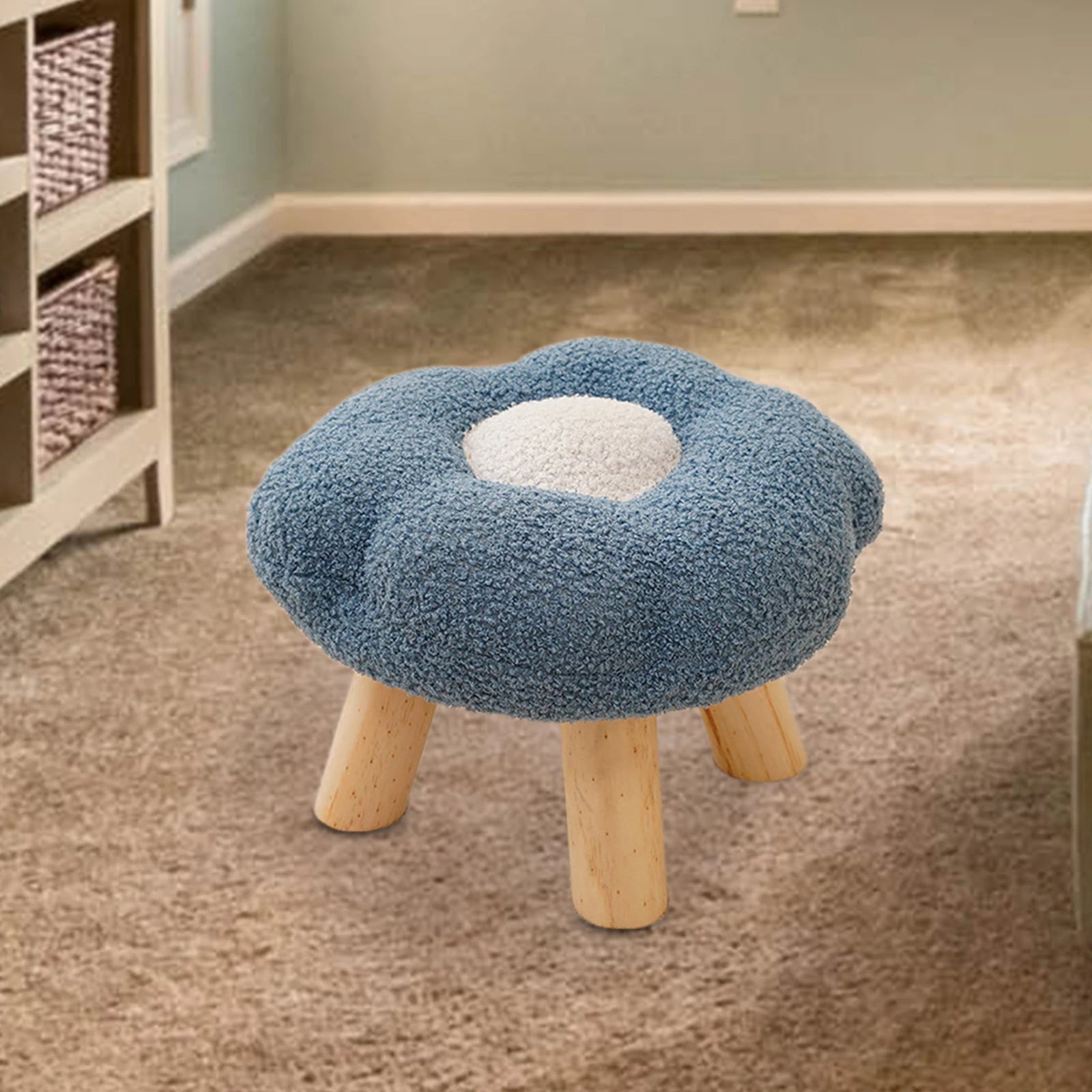 Wooden Small Foot Stool, Non Slip Footrest
