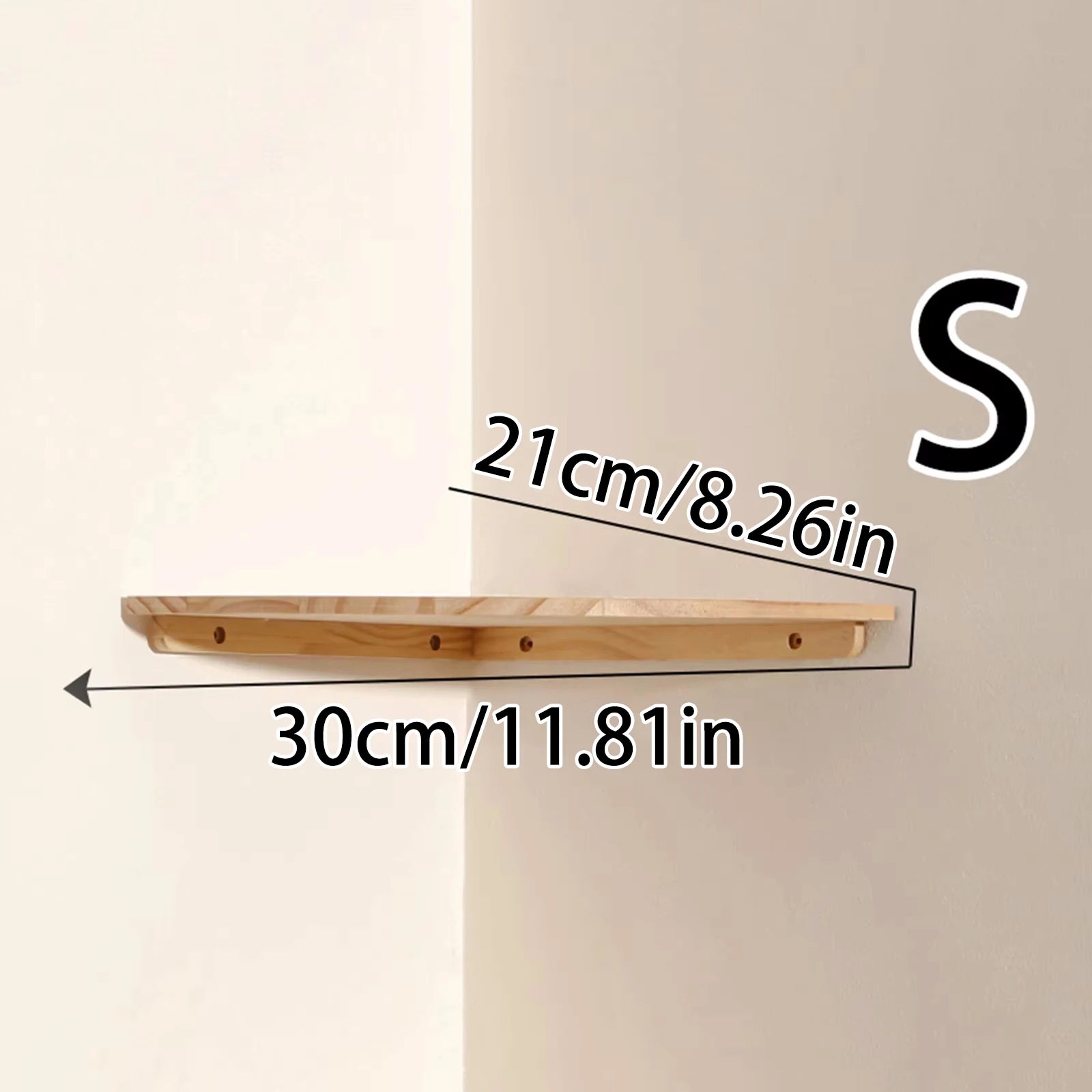 Scalloped Corner Floating Shelf