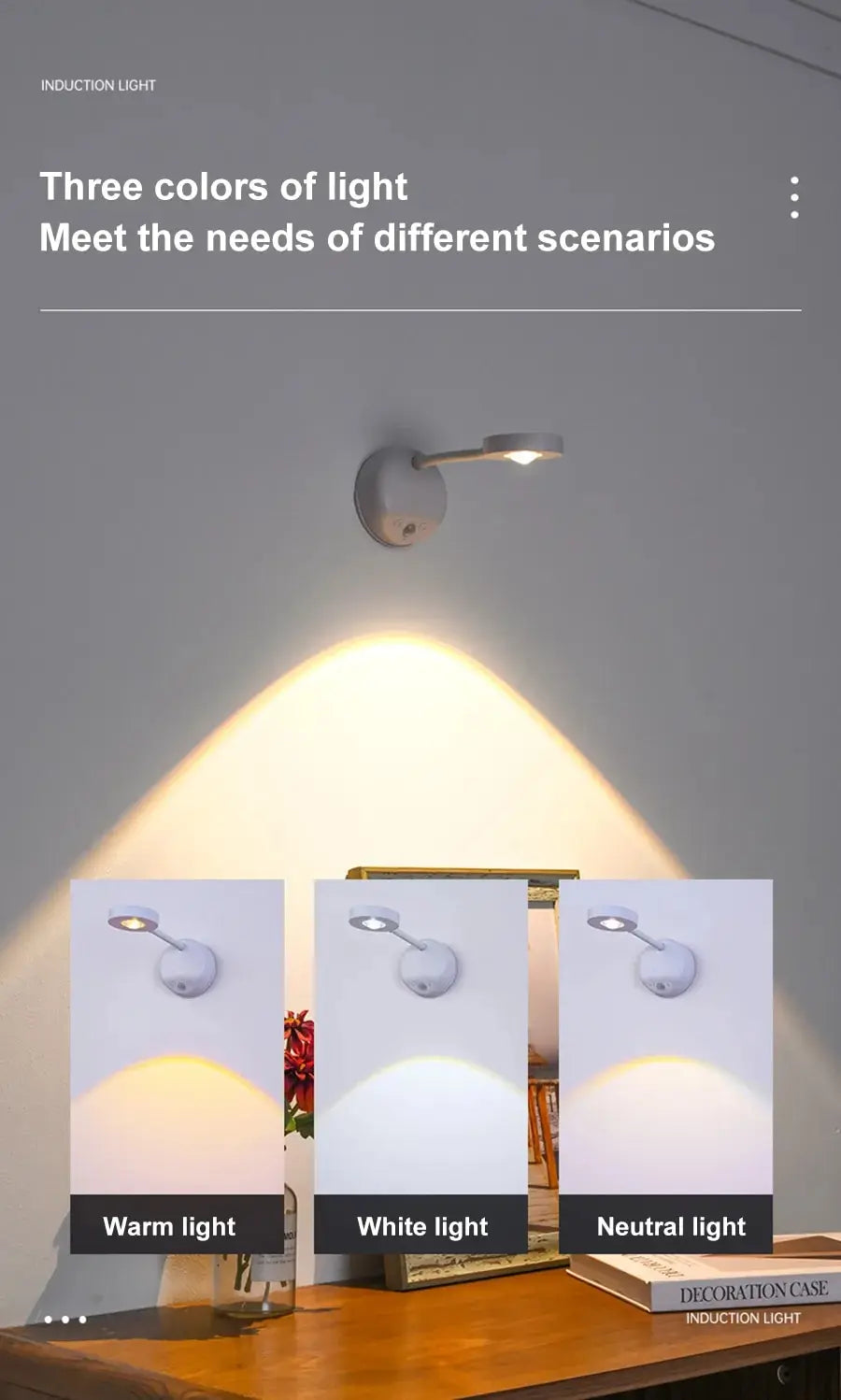 Motion Sensor Rechargeable Wall Light