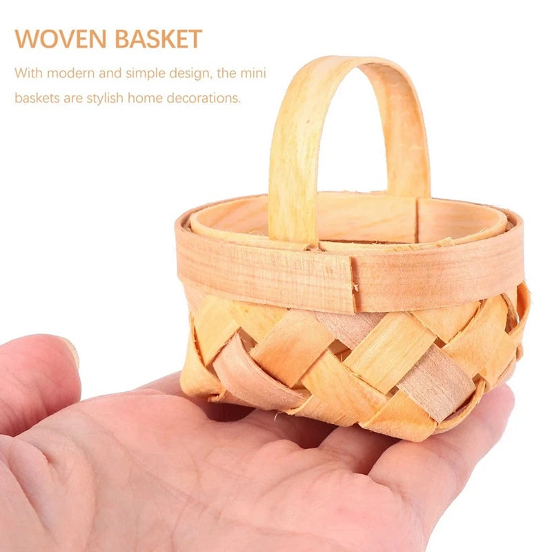 Mini Woven Storage Baskets Set of 72