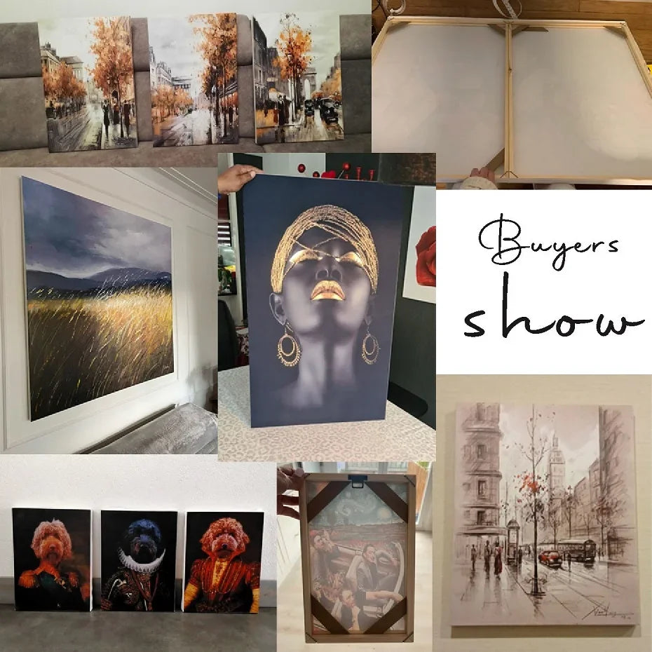 Various Sizes Canvas Frame Wooden Frames Natural Wooden Photo