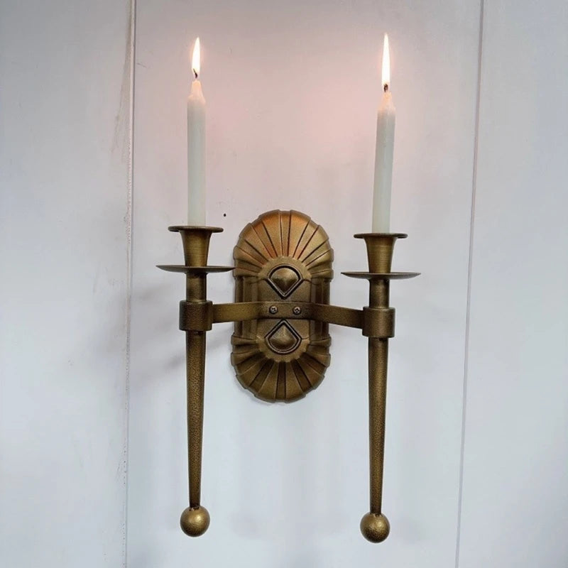 Sophisticated Wall Mount Holder European Antique Hanging Candlestick