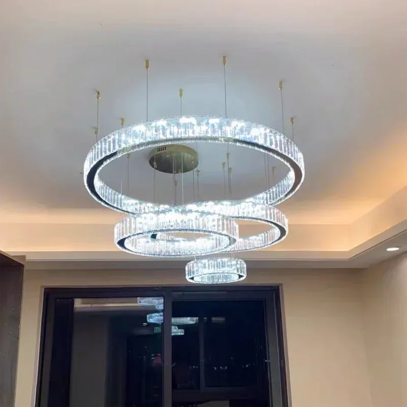 Modern Gold Luxury Crystal LED indoor Chandelier Bedroom Living Room