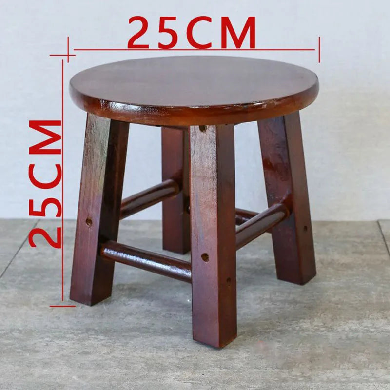 Solid Wood Round Stool
