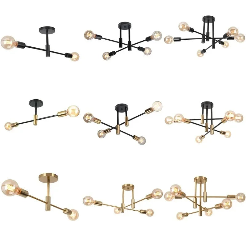 Nordic Branch Sputnik Ceiling Chandelier