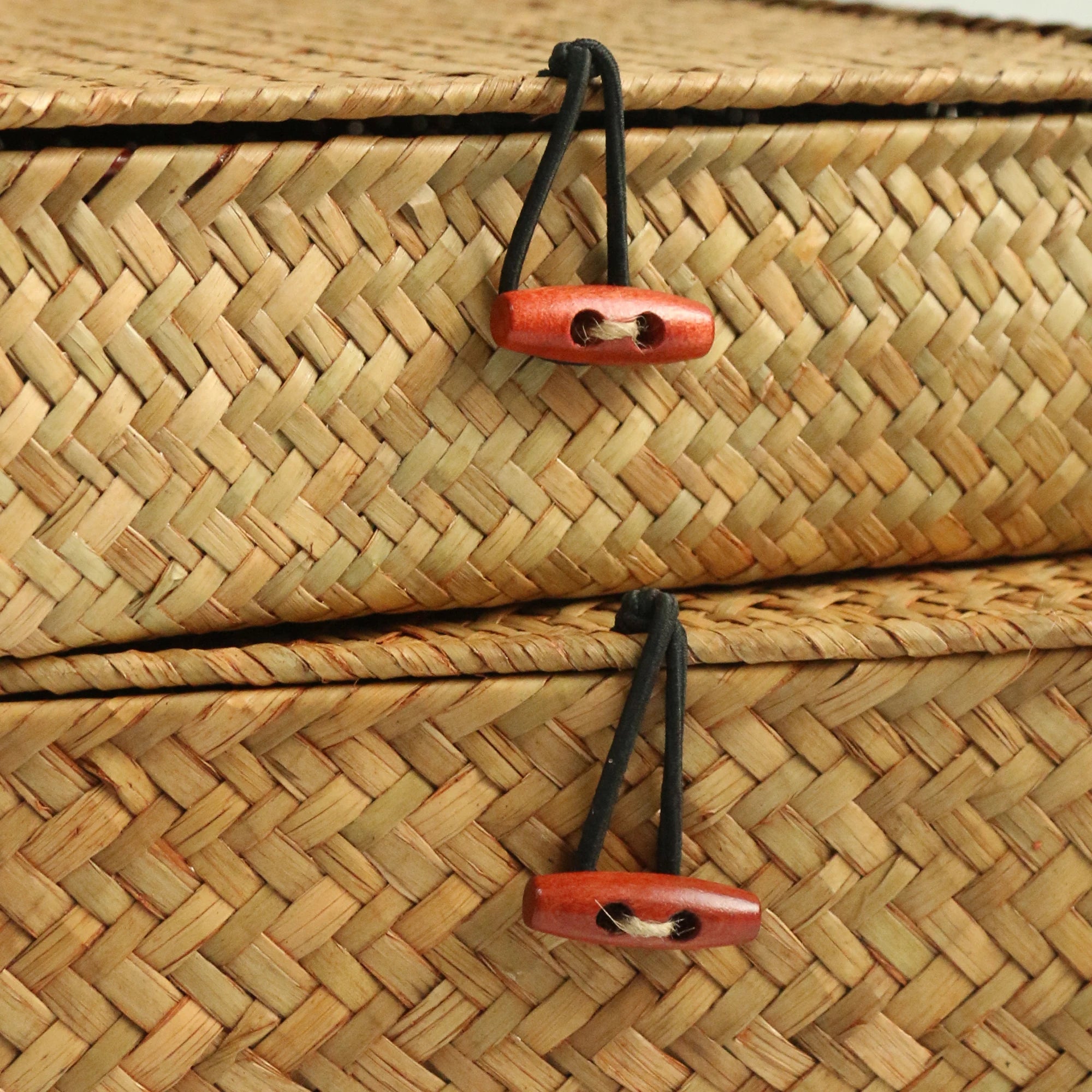 Seagrass Lidded Baskets Set of 2