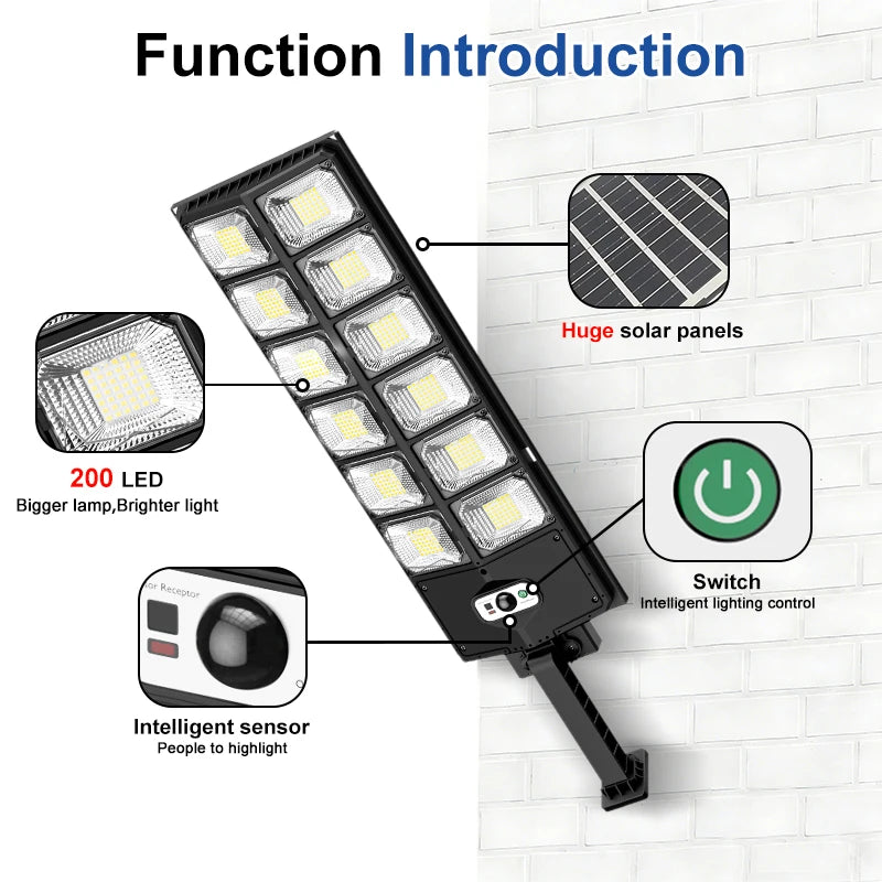 300W Solar Street Light with Remote