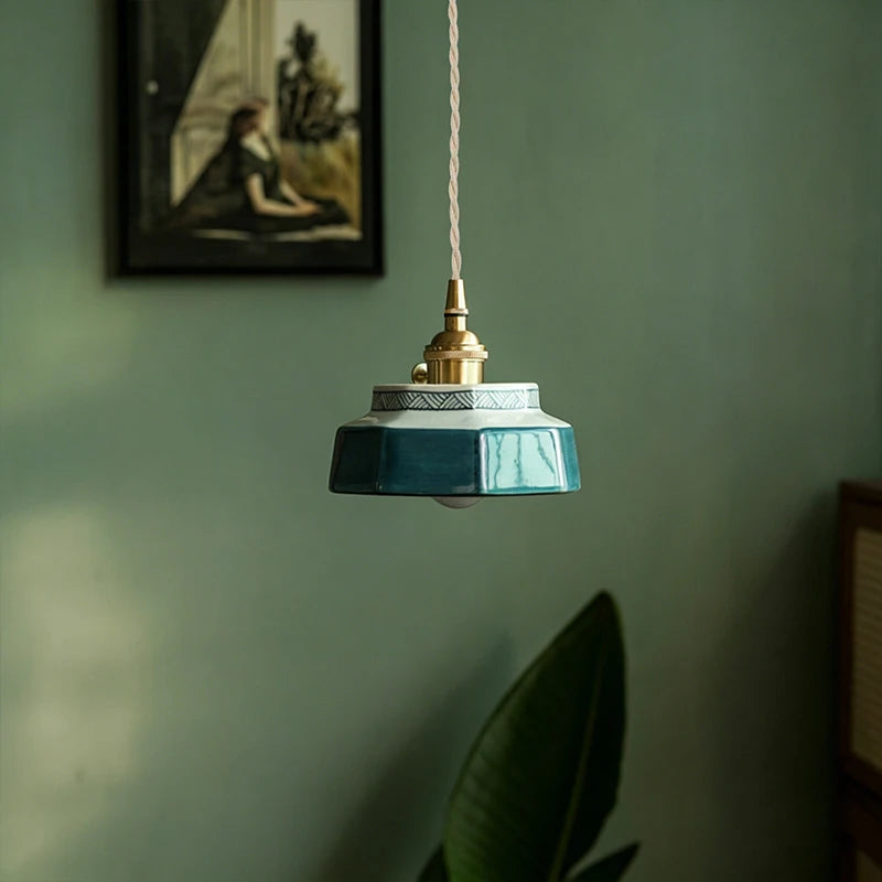 New Chinese-style retro ceramic pendant lights, Japanese-style