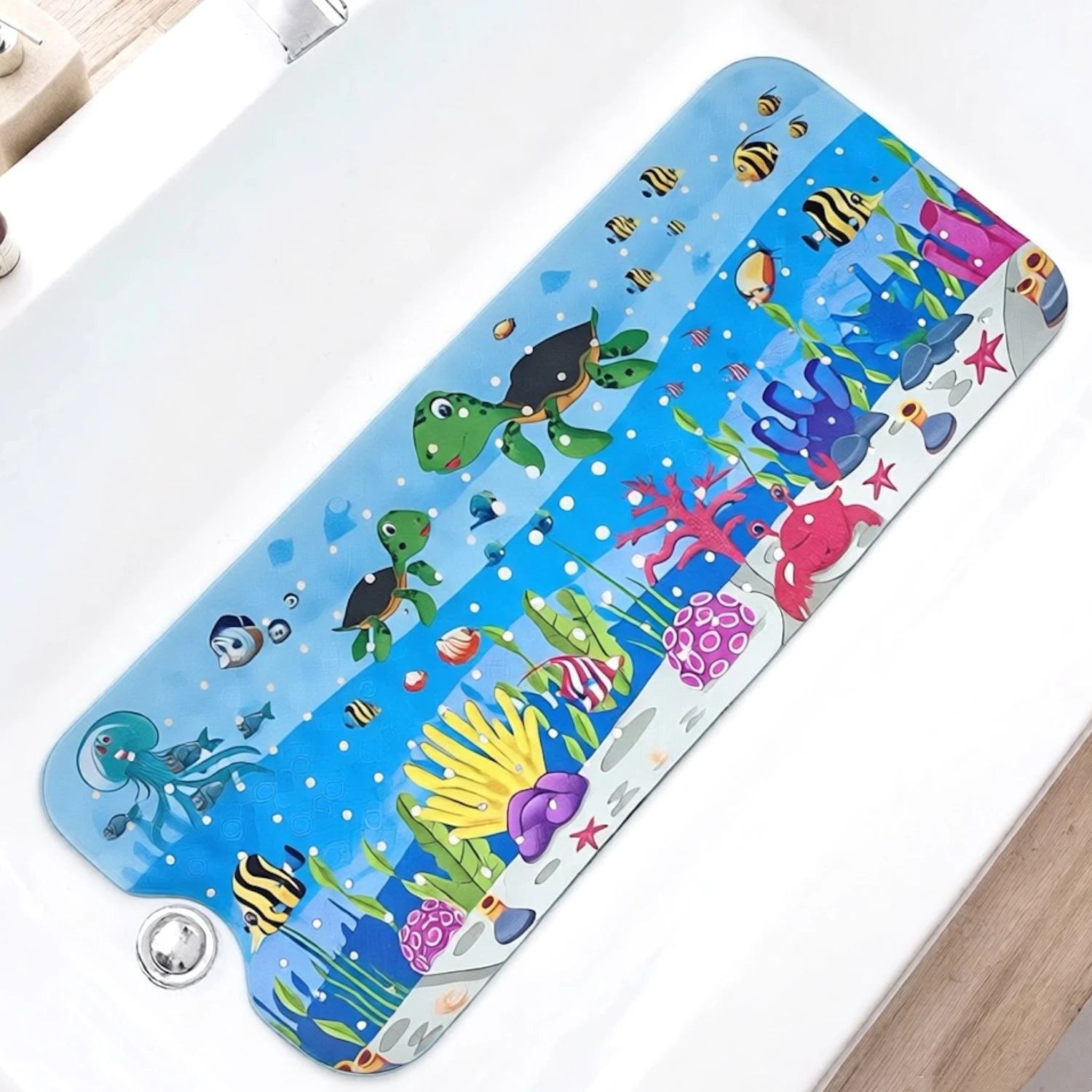 1pc Cartoon Extra Long Bathtub Mat 40x100cm Non Slip Bath Mat