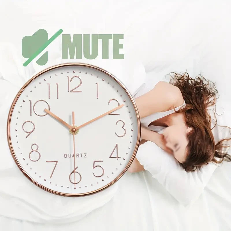 8 Inch Mute Quartz Wall Clock Cubic Digital Clock