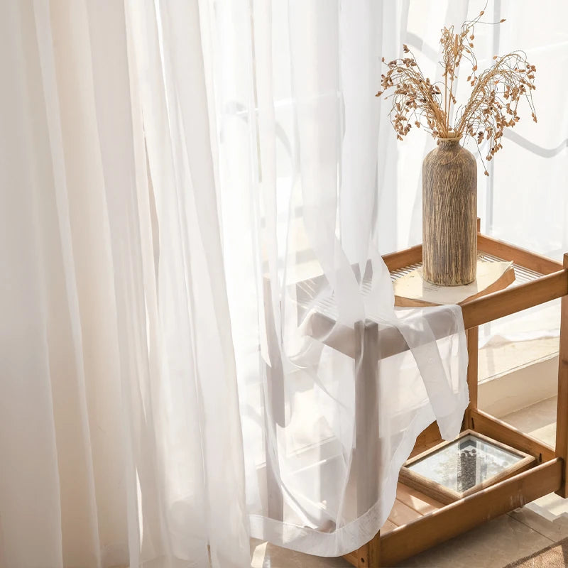 Solid White Sheer Curtains