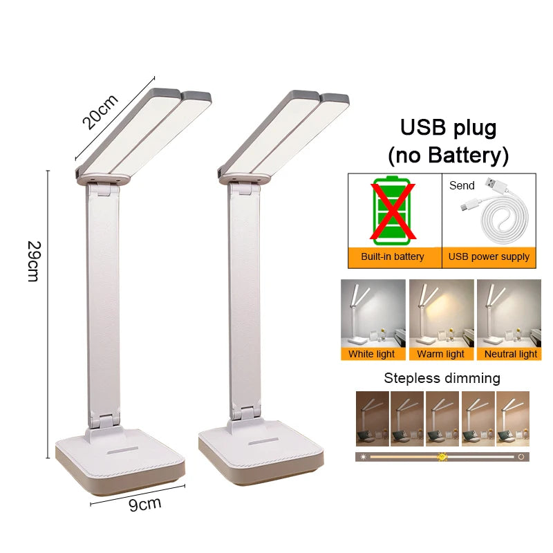 Dimmable Touch USB Desk Lamp