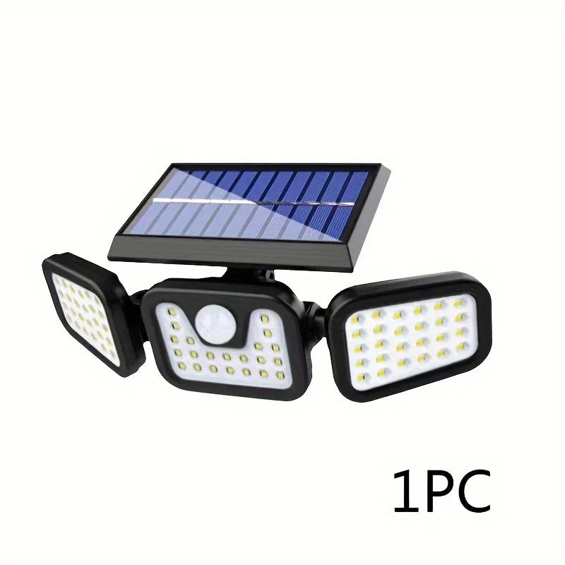 Solar Motion Sensor 3-Head Light