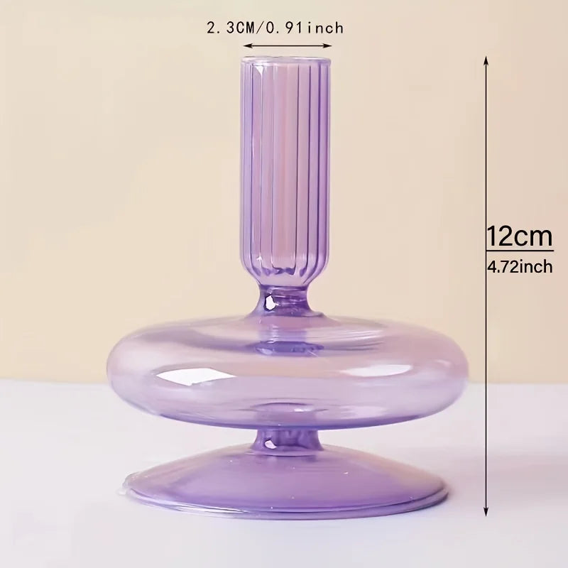 Nordic Glass Candle Holder Vase