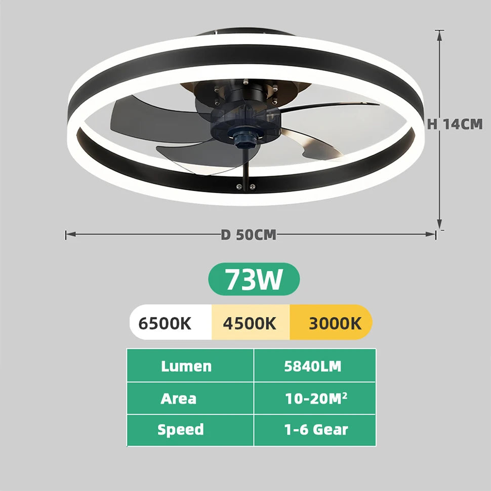 Silent Dimmable LED Ceiling Fan
