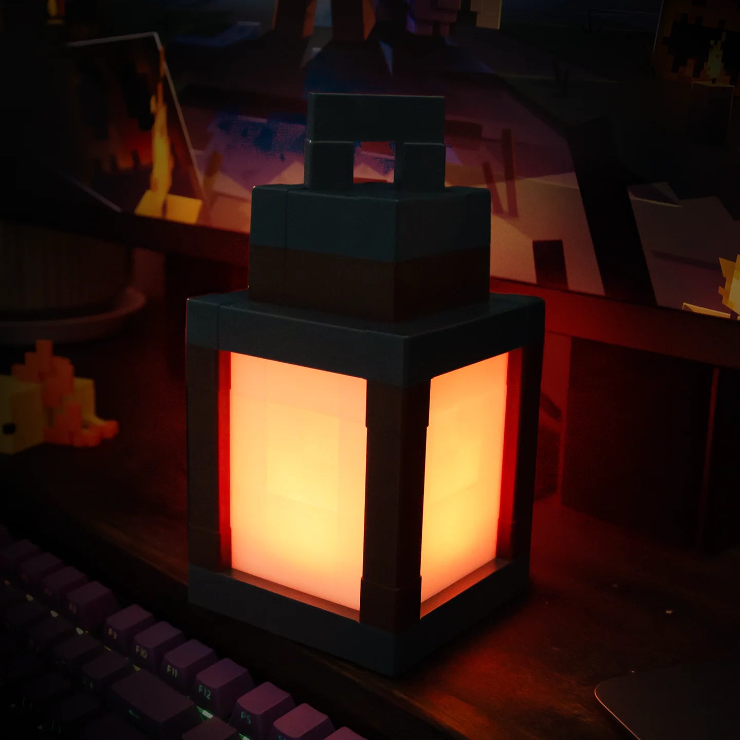 Pixel Style Night Light Lantern
