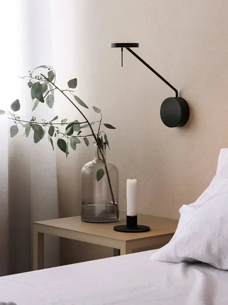 Designer Creative Long Pole Flexible Wall Lamp Black Wall Lamp with