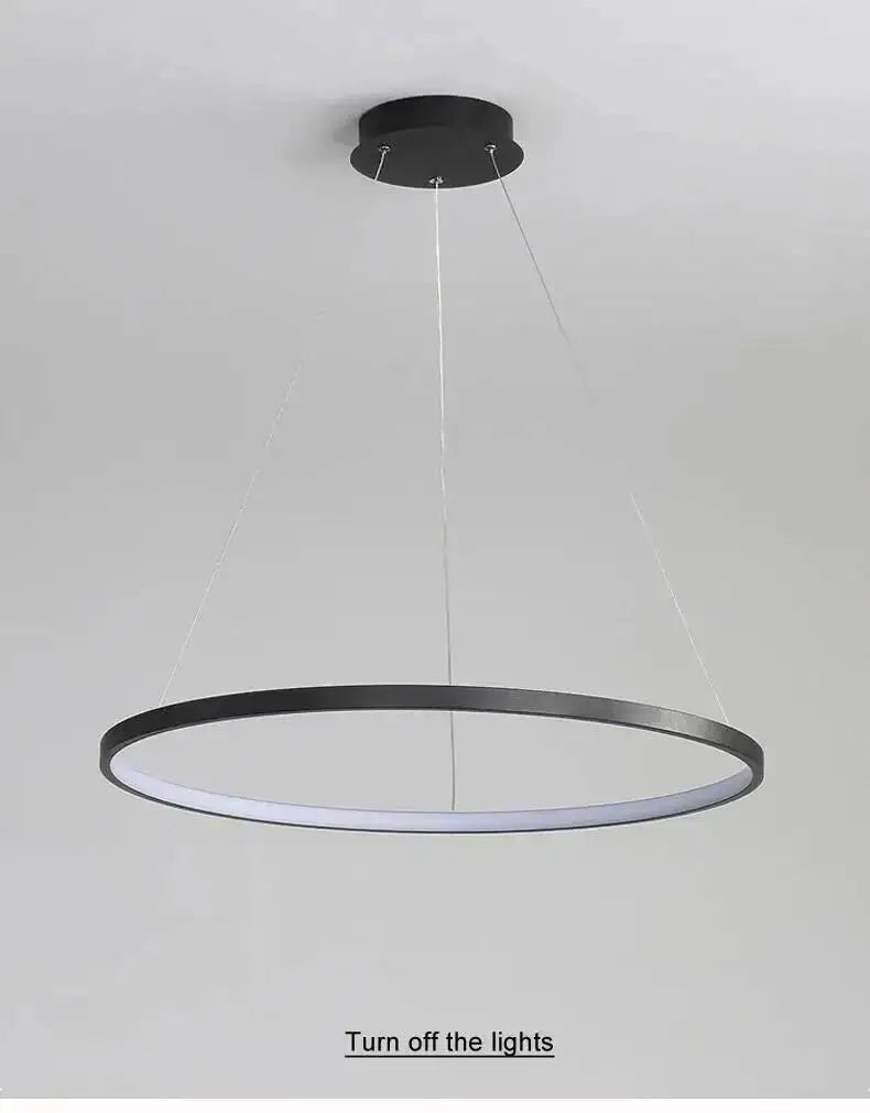 Nordic Aluminium Ring Chandelier