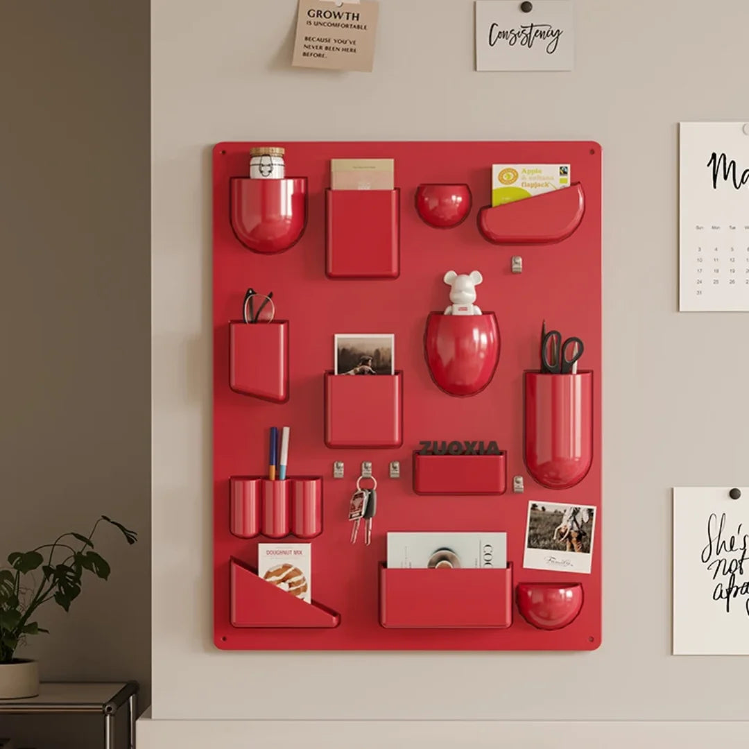 Wall Mounted Storage Rack with Hooks