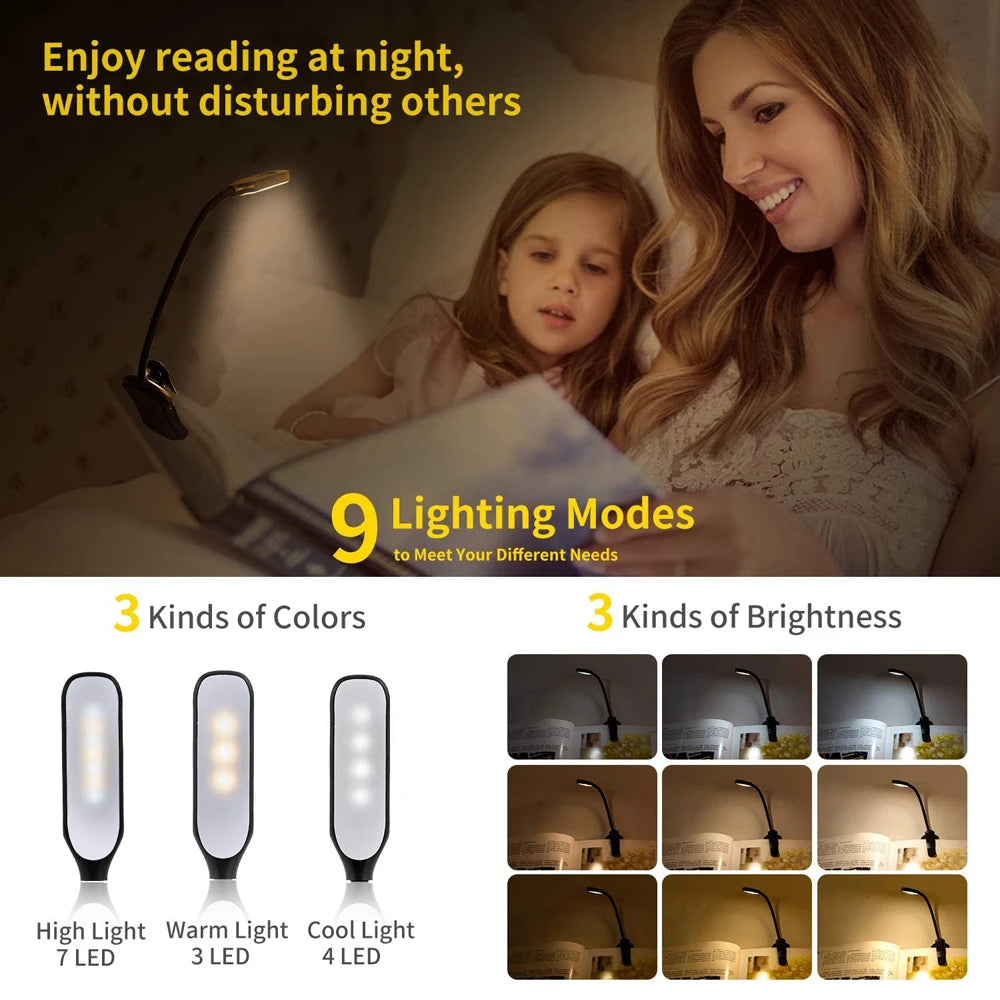 Rechargeable Clip On Book Light