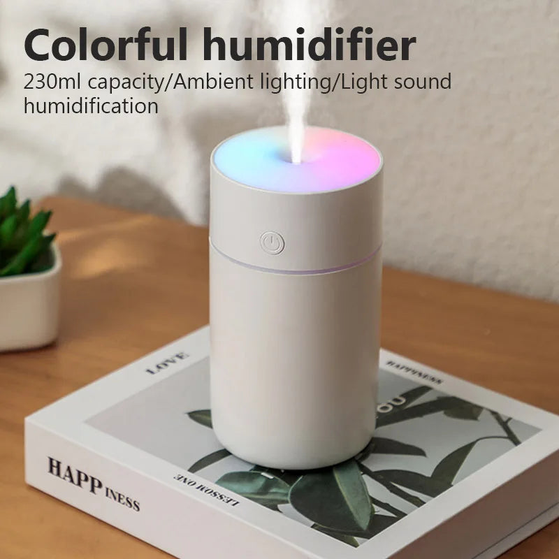 Colorful Portable Air Humidifier USB Rechargeable Wireless