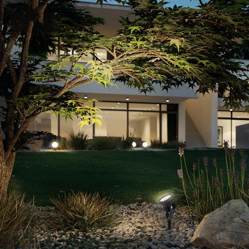 LED Garden Lawn Spike Light Set
