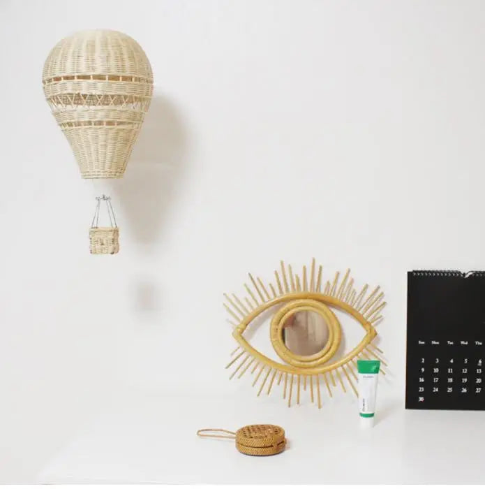 Rattan Hot Air Balloon Decor Hand-woven Wall Hanging Decor