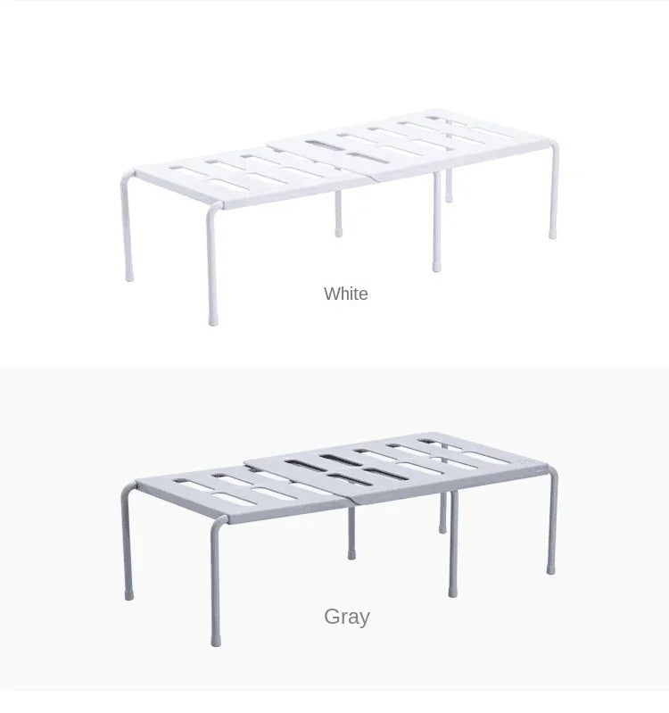 ABS Shoe Rack Extensible Shoe Hanger Storage Space Saving Shelf Telescopic Storage Rack Household Kitchen Cabinet Organizer