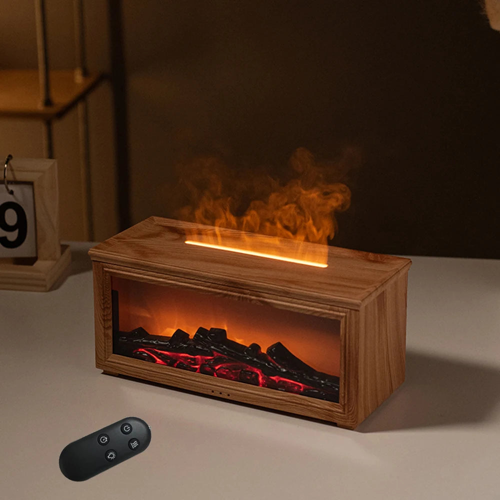 Eseential Oil Diffuser, Fireplace Flame Oil Diffuser - Aromatherapy