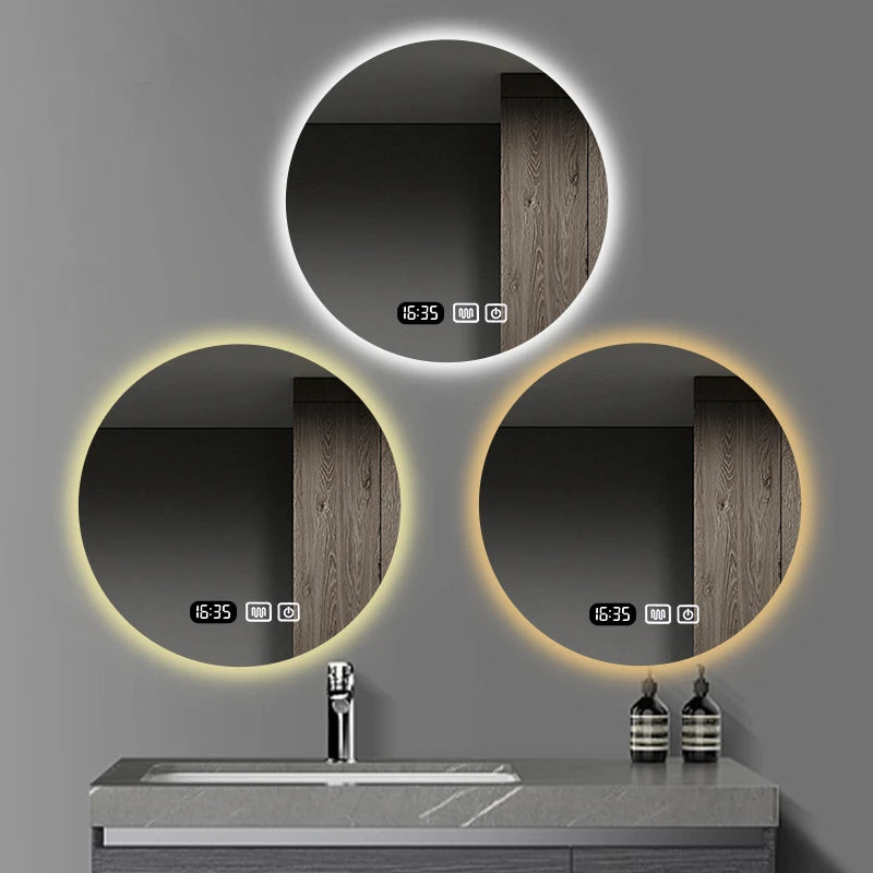 Smart Anti-Fog Round Vanity Mirror