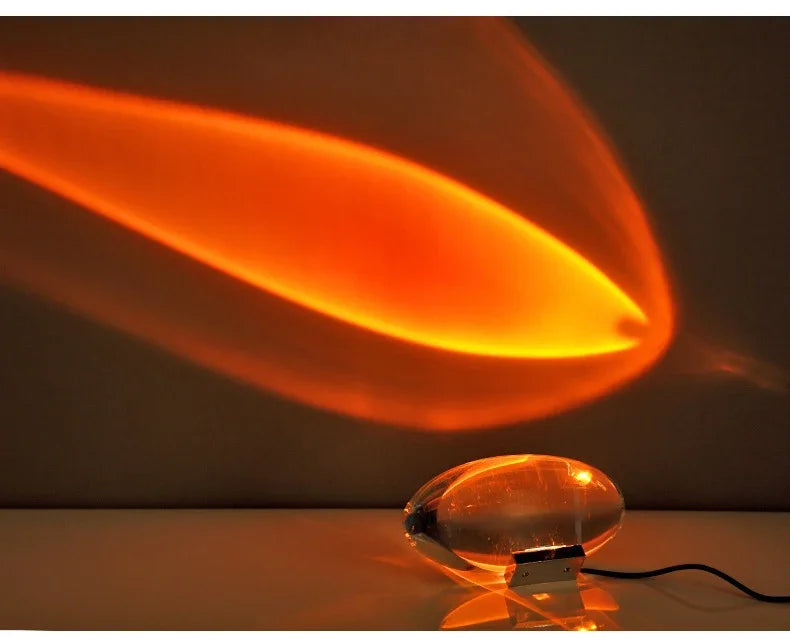Crystal Sunset Projection Table Lamp