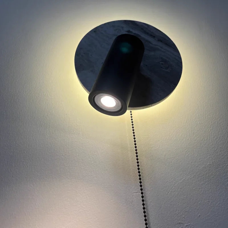 Wood Pull Chain Wall Sconce