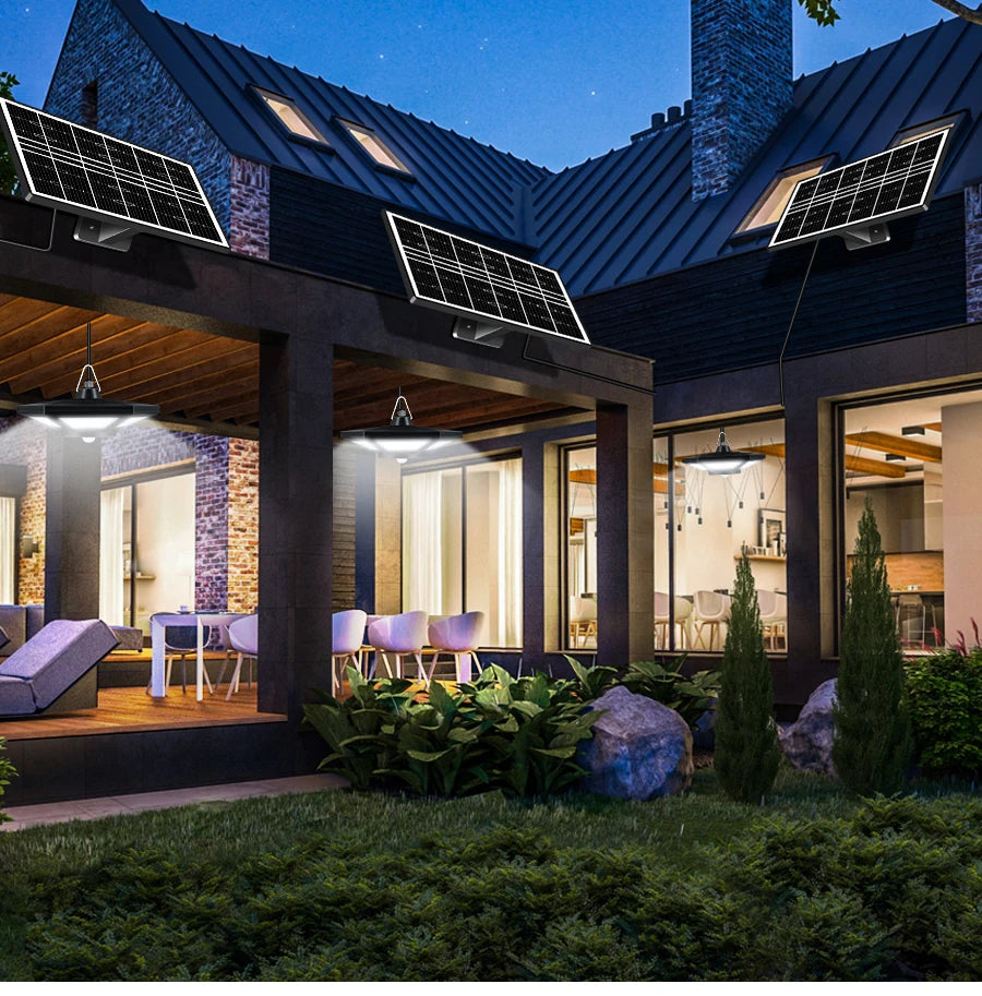 Solar Shed Light Solar Pendant Light Indoor Outdoor 228/180 LED 1000LM