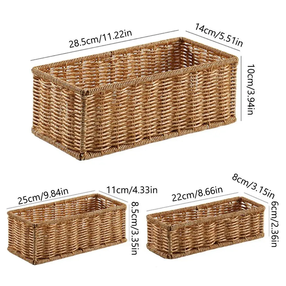 Woven Rectangular Storage Basket
