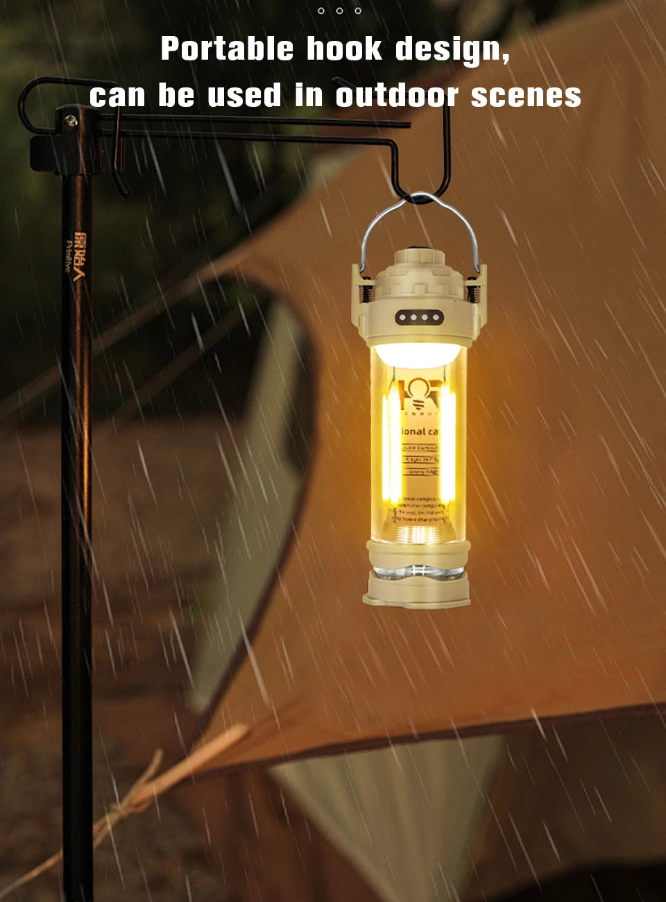 DOTWISE 3000mAH Camping Portable Retro Lantern Camping Lighthouse Tent