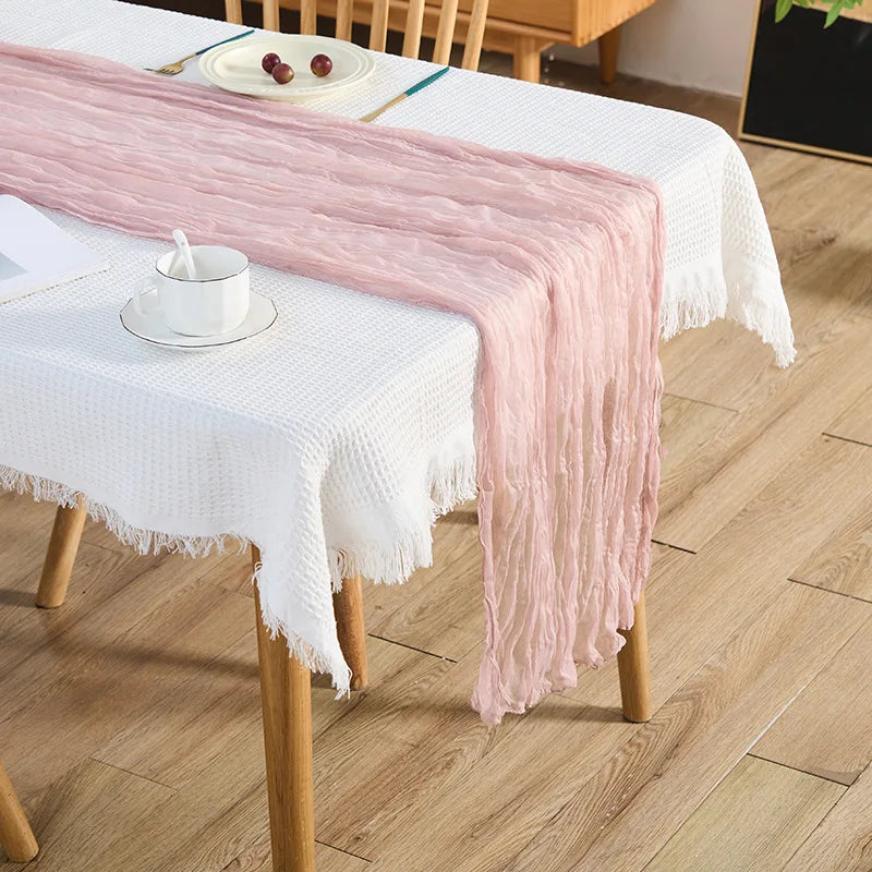 Boho Cheesecloth Table Runner