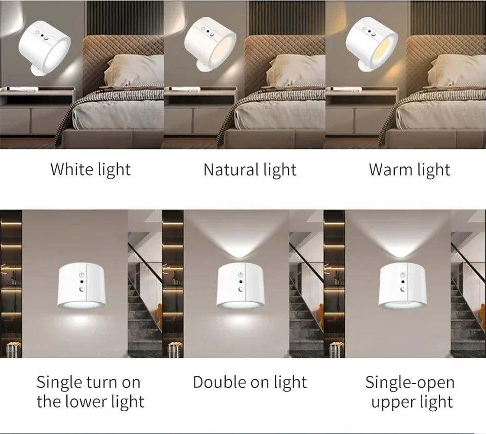 Magnetic Double Head Rechargeable Spotlight