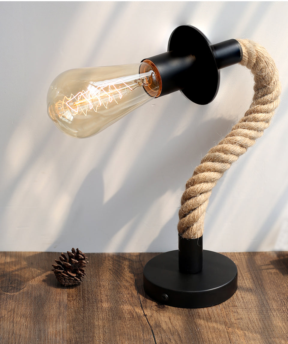 Retro Hemp Rope Wall Lamp
